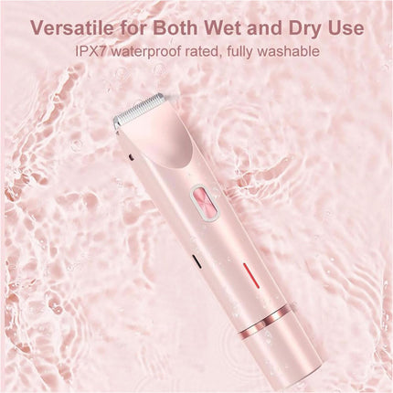 Dual Head Shaver Women, Electric Bikini Trimmer, Wet & Dry Use Hair Removal