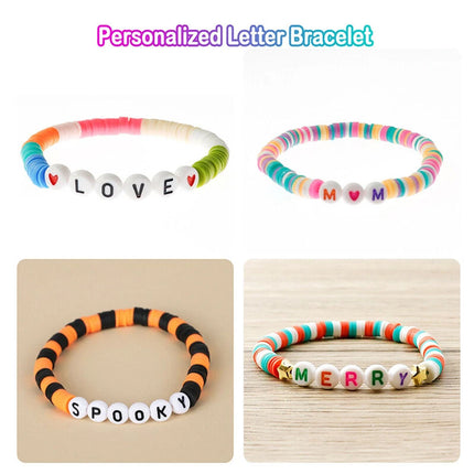 Clay Beads Bracelet Making Flat Polymer Heishi Jewellery Kit 3840pcs DIY Pack AU