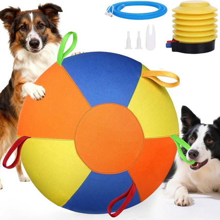 45Cm Jumbo Herding Ball Inflatable with Handle Cover & Pump for Dogs B