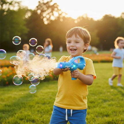 Bubble Fog Wand, Colorful Smoke Bubble-Machine with Light&Sound Effects Blue Elephant