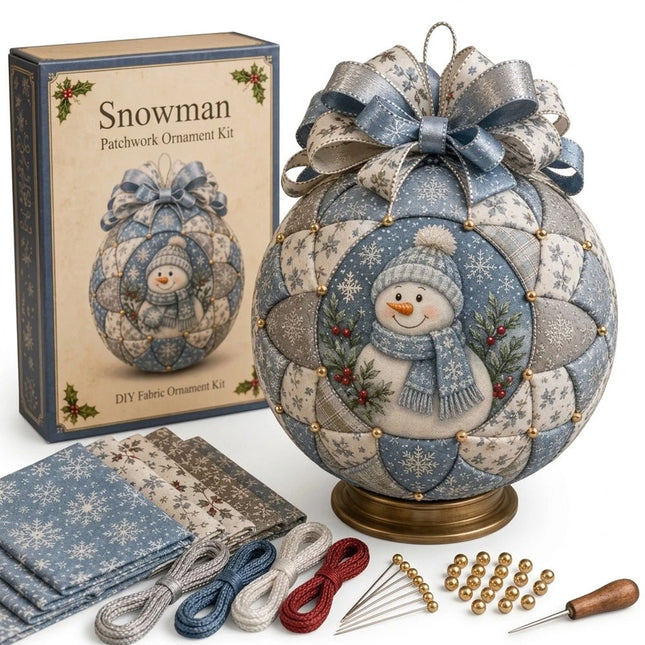 Christmas Classics Patchwork Ornament DIY Kit,Snowman Patchwork Ornament Kit