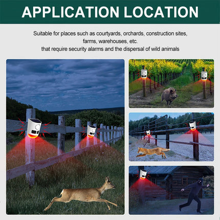 Solar Strobe Alarm Light Motion Sensor Siren 120dB