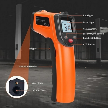 Infrared Thermometer Non-Contact Digital Temperature Meter for Cooking BBQ Kitchen