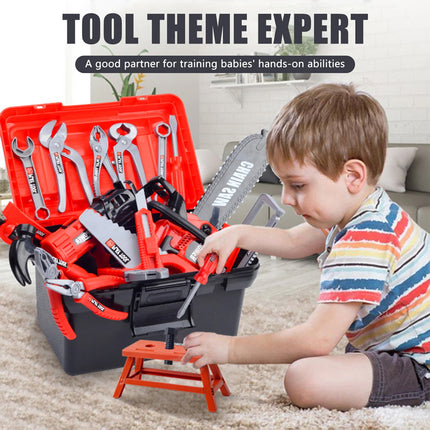 Simulation Tool Set with Toy Drill Tool Box Pretend for Play Construction