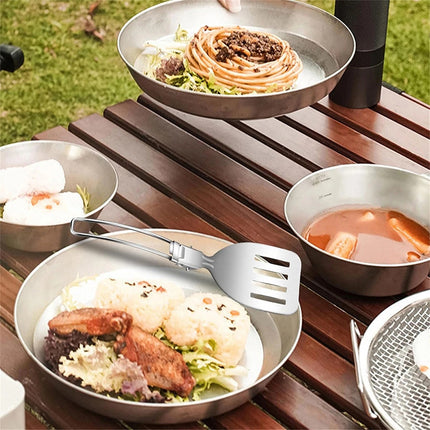 Camping Kitchen Utensil Set 6 PCS Compact Folding Cooking Spoon Spatula Colander