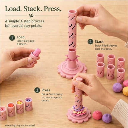 3D Printed Modular Clay Bloom Maker Clay Bloom Shaping Sleeves Gift Making