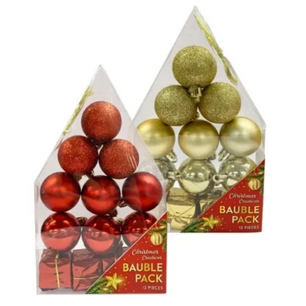 24Pcs Christmas Baubles Ornament Tree Balls Decor Xmas Wedding Party Decoration