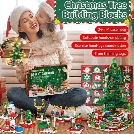 Advent Calendar 24 Days Xmas Countdown Gift Christmas Tree Building Toy Set ST-21