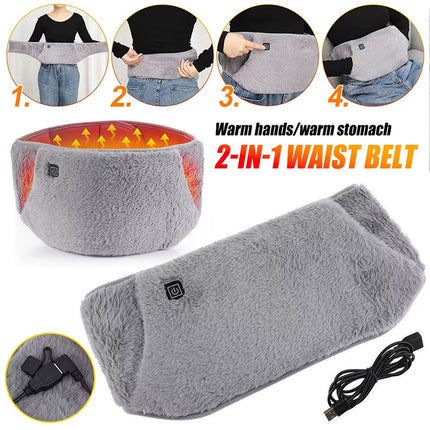 USB Electric Heating Menstrual Heat Pad Belt For Period Pain Relief Cramps Waist