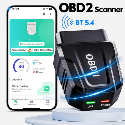 OBD2 Scanner Reader Bluetooth Wireless Auto Diagnostic Scan Tool for iOS&Android