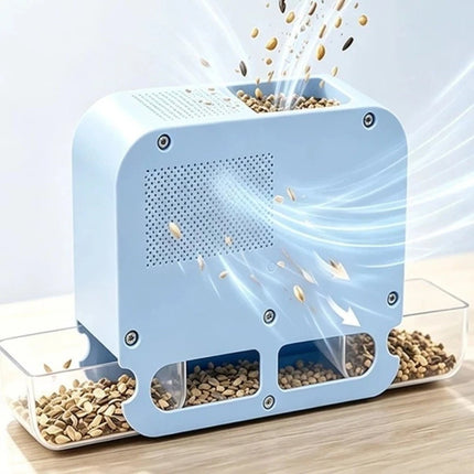 Parrot Bird Food Winnower Grain Husk Separator and Seed Sifting Mixer Cleaner (Blue)
