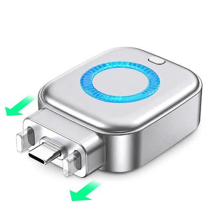 Type-C 140W Auto Disconnect Charging Adapter Fast Charge Mechanical Cut-Off - Silver White