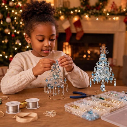 DIY Beaded Christmas Tree Ornament Craft Kit Handmade Beaded Hanging Set Style 2