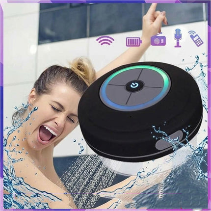 Portable LED Waterproof Wireless Bluetooth Speaker for Shower Bathroom Subwoofer