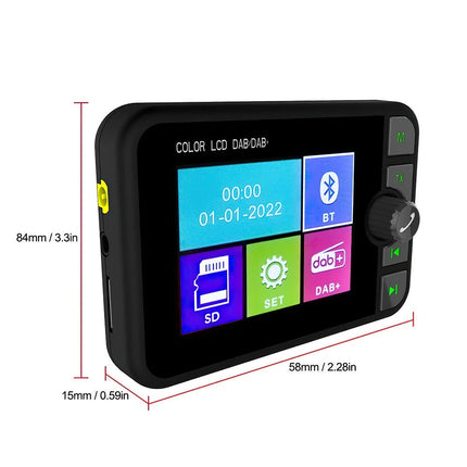 2.4" In-Car DAB/DAB+ Digital Radio Adapter LCD FM Transmitter USB