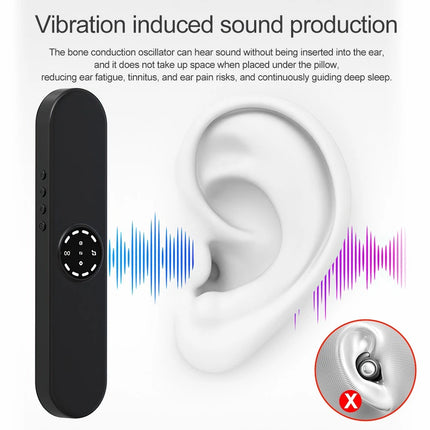 Under Pillow Bone Conduction Bluetooth Speaker White Noise Sleep Aid Soundbar   (Black)