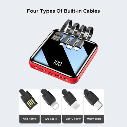 20000mAh Backup External Battery LED Power Bank Pack Fast Charger for Phone 4USB
