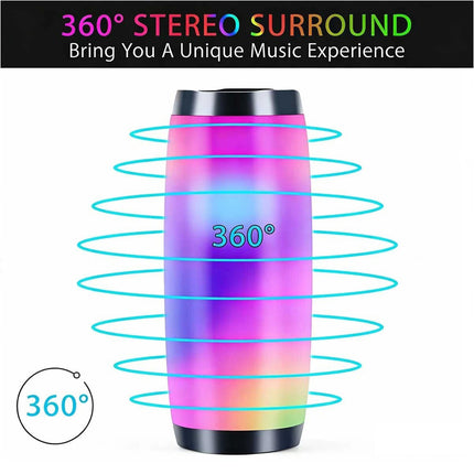 RGB Wireless Bluetooth Speaker Portable Bass Music Waterproof AUX/TF/FM/Radio