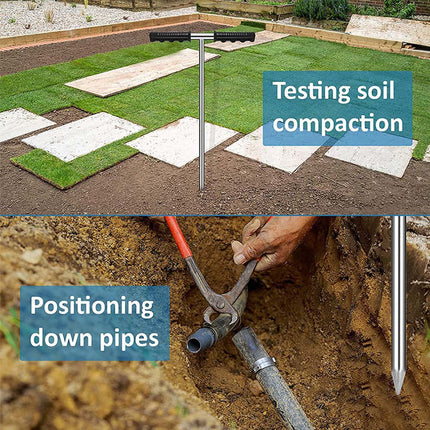 Stainless Steel Soil Probe Rod Height Adjustable Ground Probe Rod with T qrXdC·