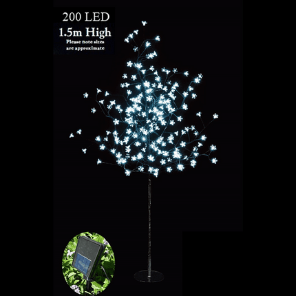 200 LED 1.5m Cherry Blossom Solar Christmas Outdoor Tree