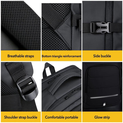 50L Large Men Waterproof Business Luggage Backpack Travel Bag School Laptop Bag
