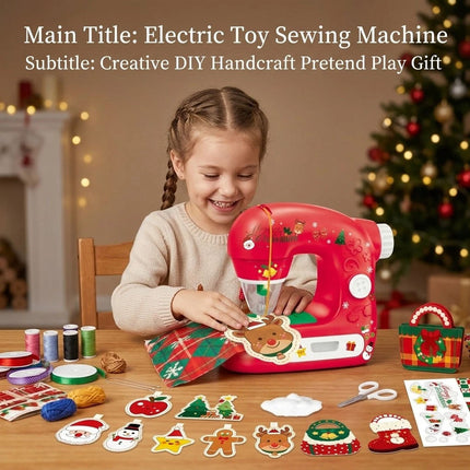 Mini  Electric Sewing Machine Toy Boost Creativity DIY Christmas Gifts