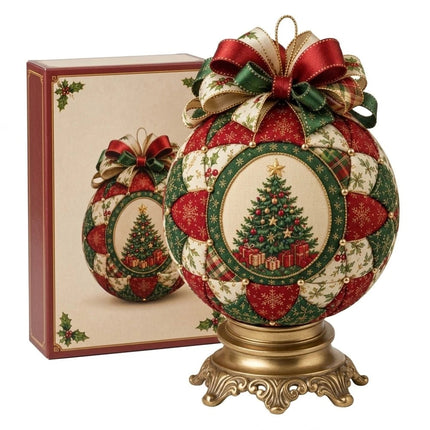 DIY Christmas Tree Patchwork Ornament Kit – Holiday Craft Sewing Kit for Beginners and Adults