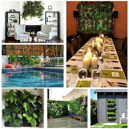 2PCS 12-Pocket Vertical Wall Planter Bags, Hanging Herb Plant Grow Bags for Home Decor