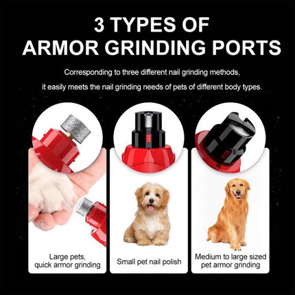 Dog Nail Grinder Quiet - (45db) 6-Speed Pet Nail Grinder with 2 LED Lights for L
