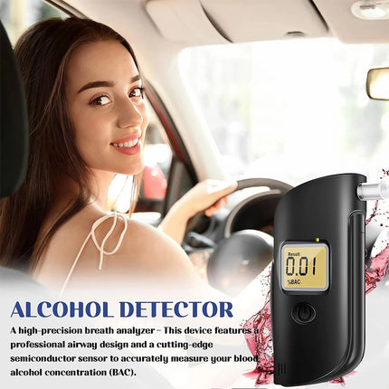 Portable BAC Test Device Dual Sensor Breathalyser Alcohol Tester LCD Display