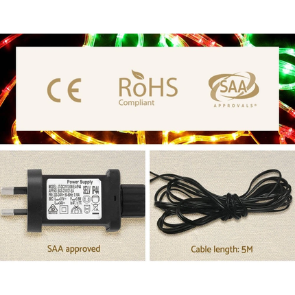 0.76M Christmas Lights 216 LED Bell Motif Light Decorations