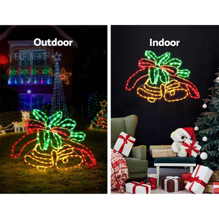 0.76M Christmas Lights 216 LED Bell Motif Light Decorations