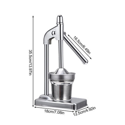 Manual Cast Iron Citrus Juicer Heavy Duty Commercial Grade Hand Press- Extra Large