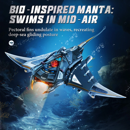 3D Metal Model Kit Manta Ray Puzzle Electric Mechanical Toy DIY Adult Gift