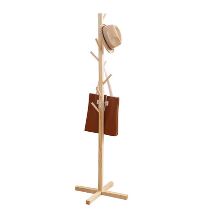 Wooden Modern Simple Solid Wood Coat Rack – Contemporary Clothes Stand for Entryway, Bedroom, Living Room