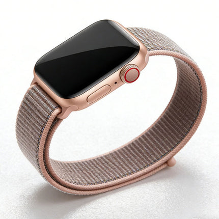 Nylon Woven Sport Loop Band For Apple Watch Pink Purple