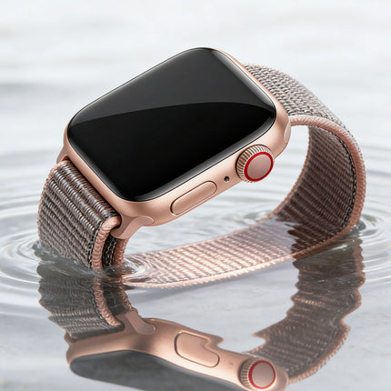 Nylon Woven Sport Loop Band For Apple Watch Pink Purple