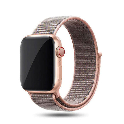 Nylon Woven Sport Loop Band For Apple Watch Pink Purple