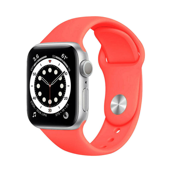 Silicone Sports Band For Apple Watch Series 4-7/SE 38mm 44mm Rose