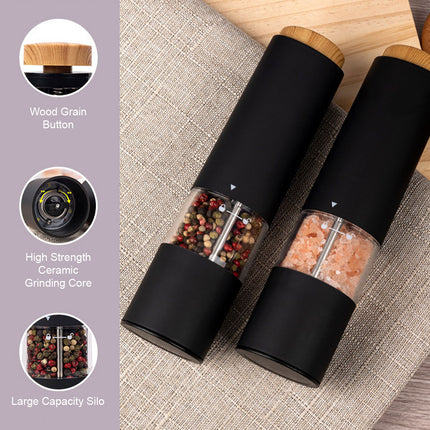 Single/Double Pack Powerful Electric Salt Pepper Grinder Mill Shakers