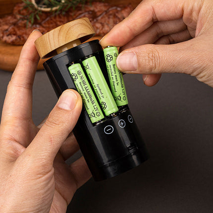 Double Pack Powerful Electric Salt Pepper Grinder Mill Shakers