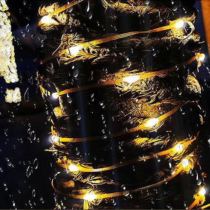50M 400LED Multicolour Solar Fairy String Rope Lights 8 Models With Timer Waterproof Outdoor