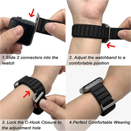 For Apple Watch iWatch Band Strap 9 8 7 6 SE 46mm 42mm 44mm SE Nylon Alpine