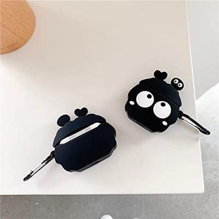 Shockproof Cartoon Silicon Case Cover For Airpods Pro Black Ball