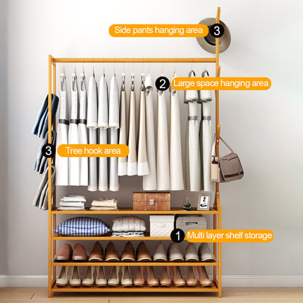 Clothes Rack Stand Rail Scarf Cart Hanging Garment Coat Rolling Storage Shelf Splendid&Co.