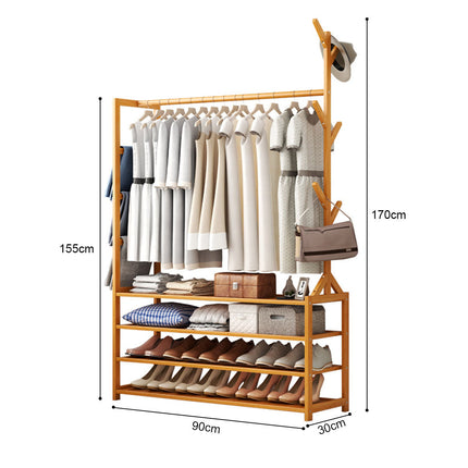 Clothes Rack Stand Rail Scarf Cart Hanging Garment Coat Rolling Storage Shelf Splendid&Co.