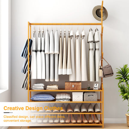 Clothes Rack Stand Rail Scarf Cart Hanging Garment Coat Rolling Storage Shelf Splendid&Co.
