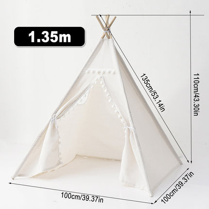 135/160/180cm Large Kids Teepee Play Tent Indoor House Children Wigwam Toys