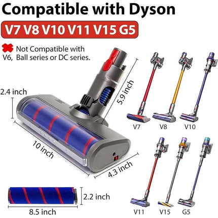 Cordless Vacuum Soft Roller Brush Replacement Head for Dyson V7 V8 V10 V11