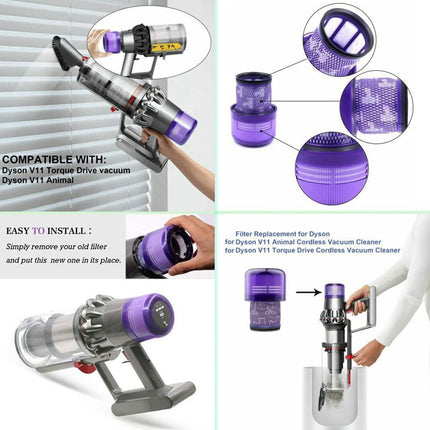 2Pcs Dyson V11 V15 SV14 Vacuum Cleaner Post Replacement Filter